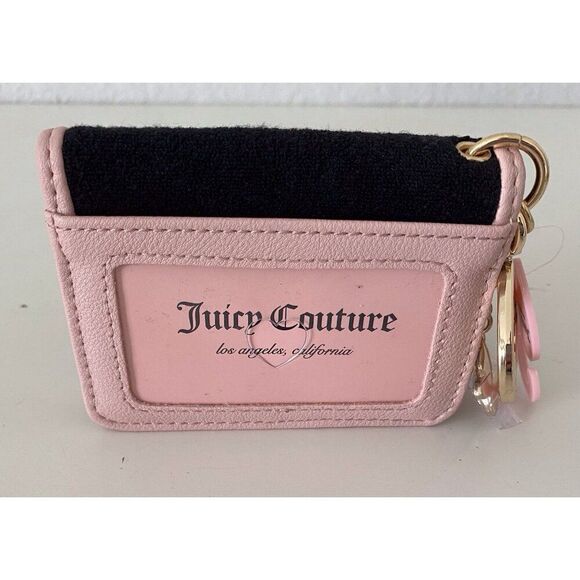 Juicy Couture Wing It Card Case Key Fob Wallet Liquorice Pink Diamond Butterfly - Picture 10 of 12